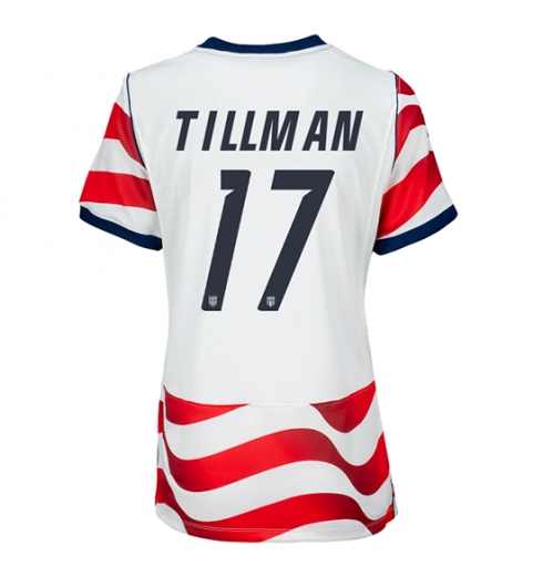 Verenigde Staten WK 2026 Malik Tillman #17 Thuis tenue Dames Korte Mouw Kopen Verenigde Staten WK 2026 Malik Tillman #17 Thuis tenue Dames Korte Mouw Kopen