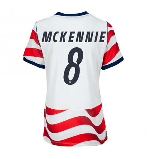 Verenigde Staten WK 2026 Weston McKennie #8 Thuis tenue Dames Korte Mouw Kopen Verenigde Staten WK 2026 Weston McKennie #8 Thuis tenue Dames Korte Mouw Kopen