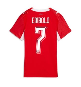 Zwitserland Breel Embolo #7 Thuis tenue Dames WK 2026 Korte Mouw Kopen