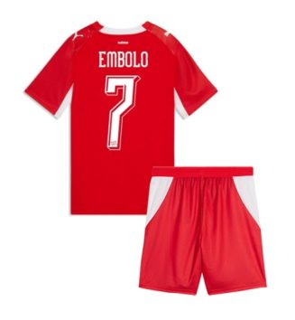 Zwitserland Breel Embolo #7 Thuis tenue Kinder WK 2026 Korte Mouw (+ Korte broeken)