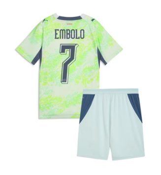 Zwitserland Breel Embolo #7 Uit tenue Kinder WK 2026 Korte Mouw (+ Korte broeken)