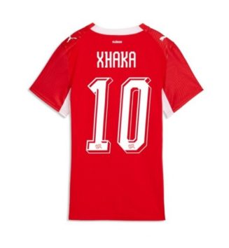 Zwitserland Granit Xhaka #10 Thuis tenue Dames WK 2026 Korte Mouw Kopen