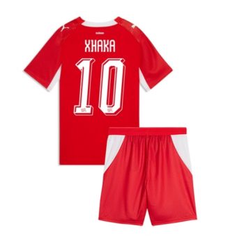Zwitserland Granit Xhaka #10 Thuis tenue Kinder WK 2026 Korte Mouw (+ Korte broeken)