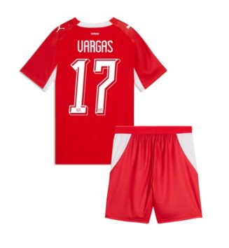 Zwitserland Ruben Vargas #17 Thuis tenue Kinder WK 2026 Korte Mouw (+ Korte broeken)
