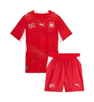 Zwitserland Thuis tenue Kinder WK 2026 Korte Mouw (+ Korte broeken)