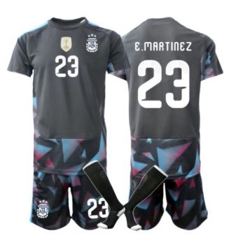 Argentinië Emiliano Martinez #23 Keeper Thuis tenue Kinder WK 2026 Korte Mouw (+ Korte broeken)