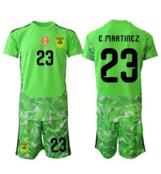 Argentinië Emiliano Martinez #23 Keeper Uit tenue Kinder WK 2026 Korte Mouw (+ Korte broeken) Argentinië Emiliano Martinez #23 Keeper Uit tenue Kinder WK 2026 Korte Mouw (+ Korte broeken)