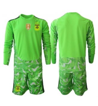 Argentinië Keeper Uit tenue Kinder WK 2026 Lange Mouwen (+ broek)