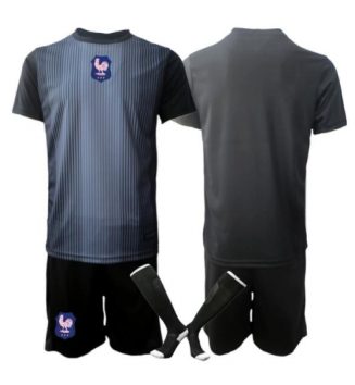 Frankrijk Keeper Thuis tenue Kinder WK 2026 Korte Mouw (+ Korte broeken)