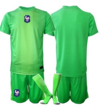 Frankrijk Keeper Uit tenue Kinder WK 2026 Korte Mouw (+ Korte broeken) Frankrijk Keeper Uit tenue Kinder WK 2026 Korte Mouw (+ Korte broeken)