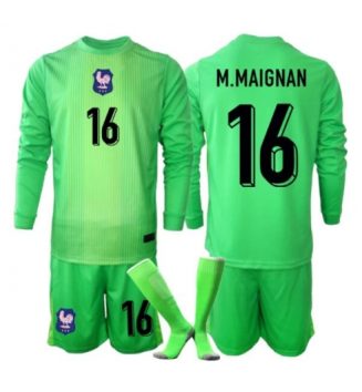 Frankrijk Mike Maignan #16 Keeper Uit tenue Kinder WK 2026 Lange Mouwen (+ broek) Frankrijk Mike Maignan #16 Keeper Uit tenue Kinder WK 2026 Lange Mouwen (+ broek)