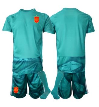 Spanje Keeper Uit tenue Kinder WK 2026 Korte Mouw (+ Korte broeken) Spanje Keeper Uit tenue Kinder WK 2026 Korte Mouw (+ Korte broeken)