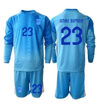 Spanje Unai Simon #23 Keeper Thuis tenue Kinder WK 2026 Lange Mouwen (+ broek)