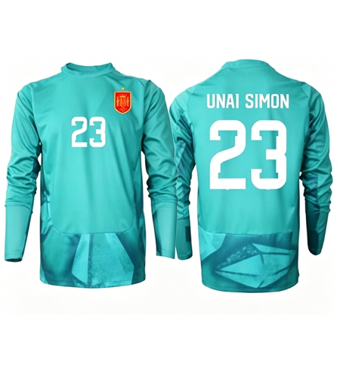 Spanje Unai Simon #23 Keeper Uit tenue WK 2026 Lange Mouwen Spanje Unai Simon #23 Keeper Uit tenue WK 2026 Lange Mouwen