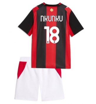 AC Milan Christopher Nkunku #18 Thuis tenue Kinder 2026-27 Korte Mouw (+ Korte broeken)