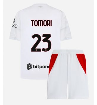 AC Milan Fikayo Tomori #23 Uit tenue Kinder 2026-27 Korte Mouw (+ Korte broeken)