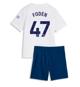 Manchester City Phil Foden #47 Derde tenue Kinder 2026-27 Voetbalshirt met Short