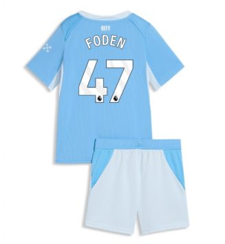 Manchester City Phil Foden #47 Thuis tenue Kinder 2026-27 Voetbalshirt met Short