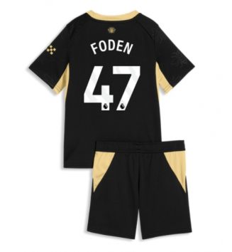 Manchester City Phil Foden #47 Uit tenue Kinder 2026-27 Voetbalshirt met Short